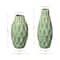 Glitzhome® Geometric Green Ceramic Modern Vase Set